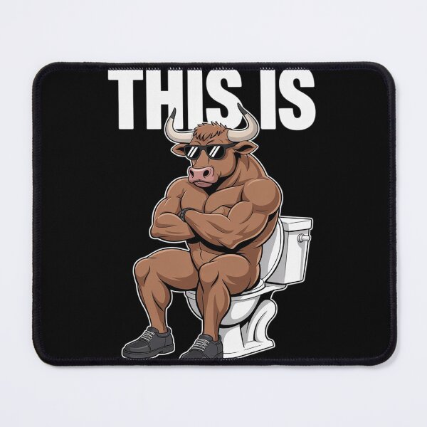 Item preview, This Is Bullsht Funny Bull on Toilet Meme Humor1  designed and sold by MyzoToyota.