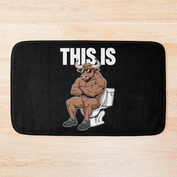 Item preview, This Is Bullsht Funny Bull on Toilet Meme Humor1  designed and sold by MyzoToyota.