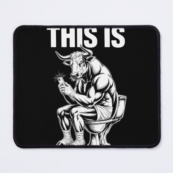 Item preview, This Is Bullsht Funny Bull Sitting On Toilet Humorous Cow designed and sold by MyzoToyota.