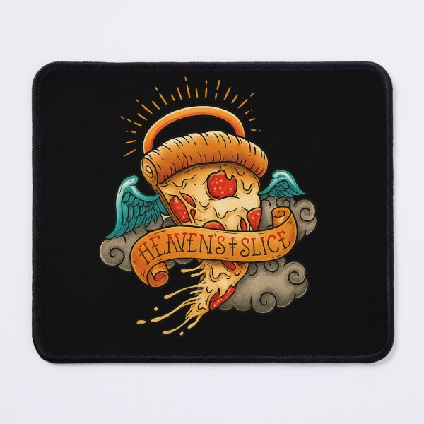 Item preview, Heaven’s Slice Angel Pizza Vintage Tattoo Art designed and sold by haitrieuic96.