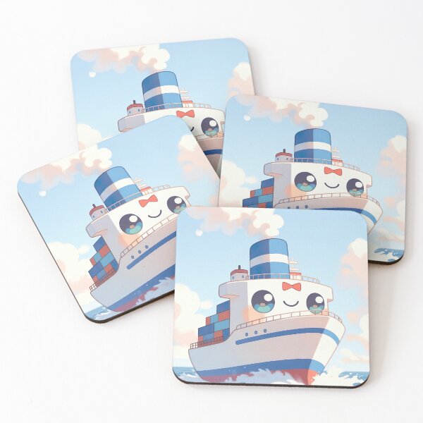 Item preview, Kawaii Cruise Ship – Cute Smiling Ocean Liner designed and sold by NordseeSteel.