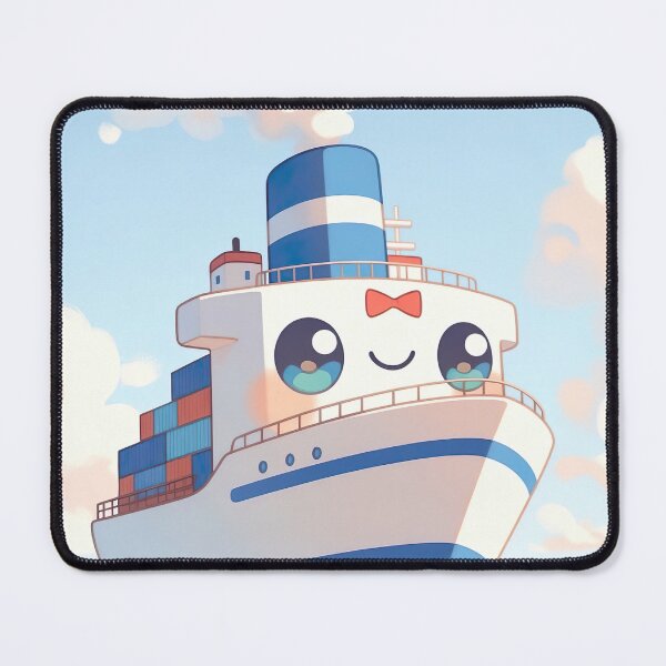 Item preview, Kawaii Cruise Ship – Cute Smiling Ocean Liner designed and sold by NordseeSteel.