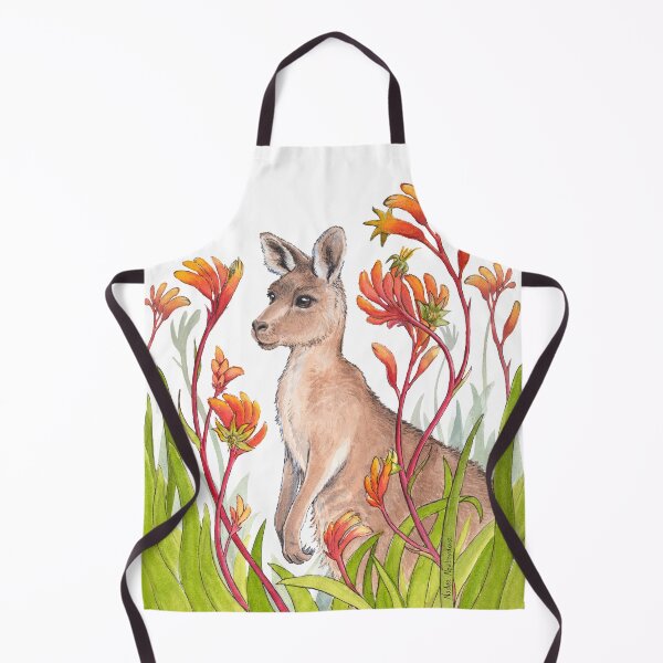 Item preview, Kangaroo with Kangaroo Paw Flowers designed and sold by Nadya Neklioudova.