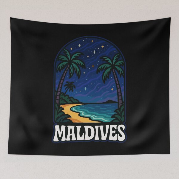 Item preview, Maldives Beach Night Travel designed and sold by TomFrontierArt.