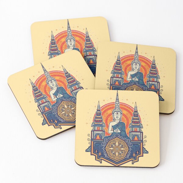 Item preview, Meditating Buddha: Sacred Geometric Art with Elephants, Stupas, and Mandala, Spiritual Zen Buddhism Illustration designed and sold by HimBoo.