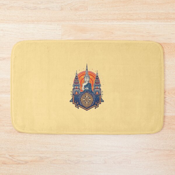 Item preview, Meditating Buddha: Sacred Geometric Art with Elephants, Stupas, and Mandala, Spiritual Zen Buddhism Illustration designed and sold by HimBoo.