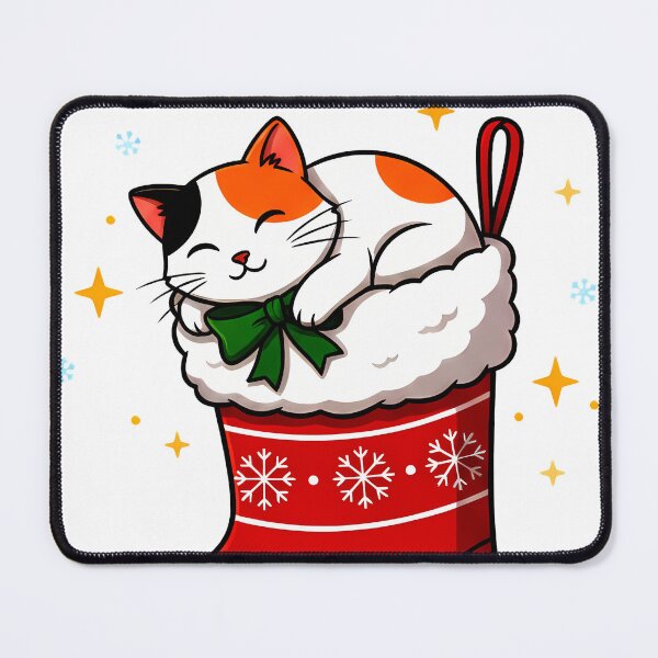 Item preview, Calico Cat in Stocking – “Merry Dream Much” Cozy Christmas Design designed and sold by meesub.