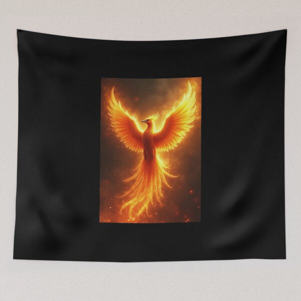 Item preview, Phoenix Rising in Fiery Aura – Rebirth & Energy Flame Art designed and sold by OhmAuraArt.