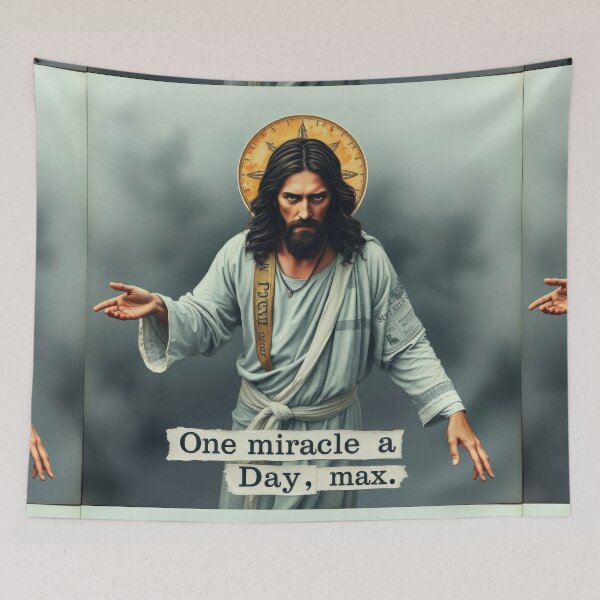 Item preview, ONE MIRACLE A DAY, MAX! JESUS Number 3 designed and sold by InFaithWeTrust.
