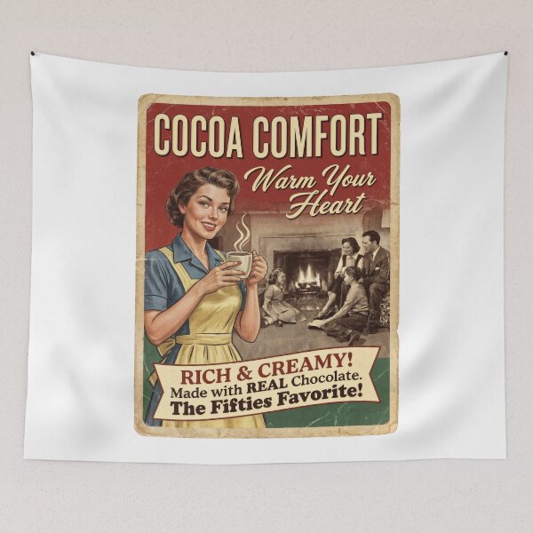 Item preview, Cocoa Comfort: Retro Warmth in Every Sip designed and sold by ForeverPrintsOK.