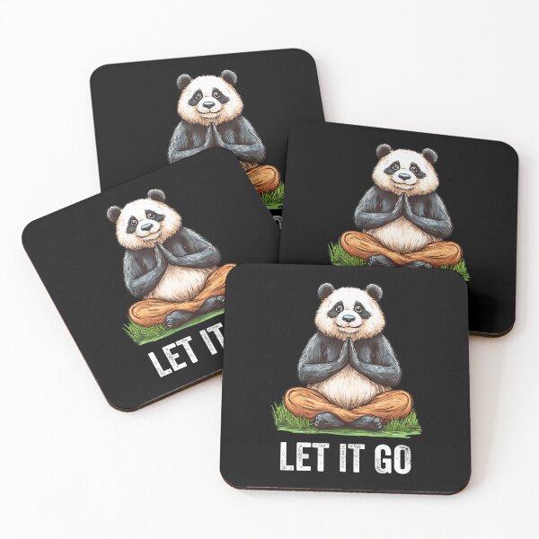 Item preview, Let It Go Panda Doing Yoga Meditation Zen designed and sold by TerryAnnie.