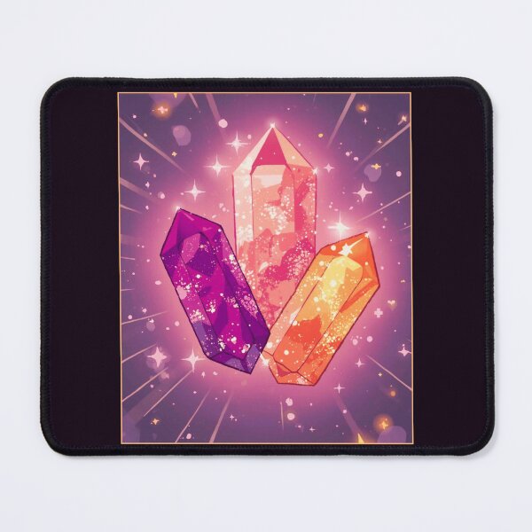Item preview, Mystical Pop Cartoon Crystals ver 3 – Amethyst, Rose Quartz & Citrine Aura Design designed and sold by CosmicNook1.
