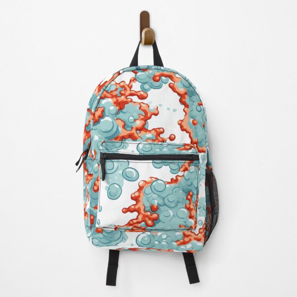 Item preview, Hokusai-style microbubbles – in turquoise and red designed and sold by slinsart.
