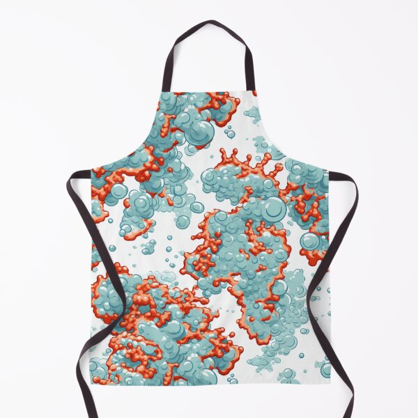 Item preview, Hokusai-style microbubbles – in turquoise and red designed and sold by slinsart.