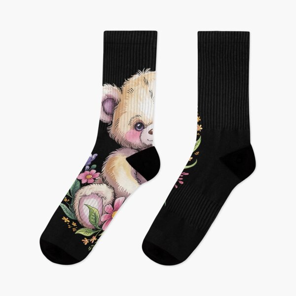 Item preview, Cute Teddy Bear With Flowers  designed and sold by InspiredFoul.