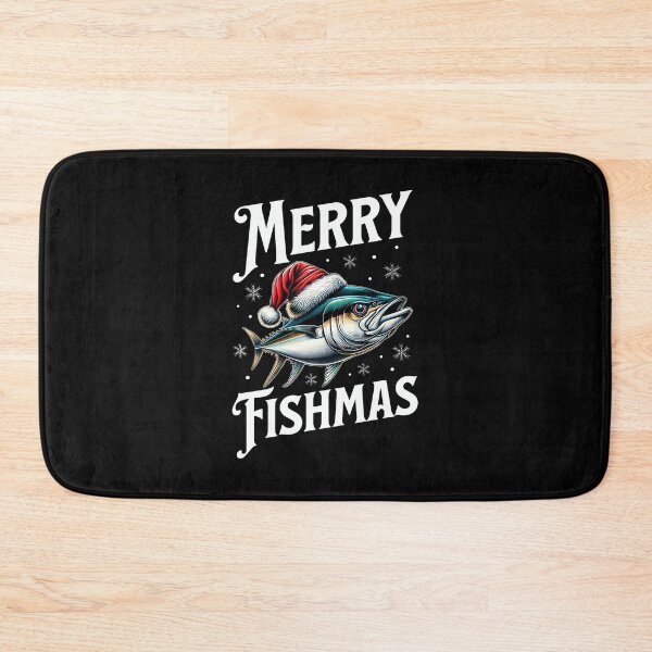 Item preview, Merry Fishmas Christmas Fishing Angler Fishermen Christmas designed and sold by JuneLisa1.