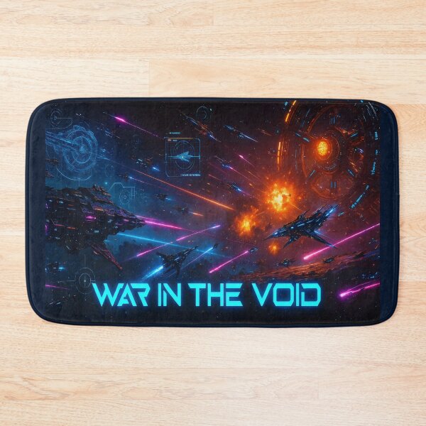 Item preview, War in the Void Space Battle Neon Sci Fi Design designed and sold by SplashTastic.