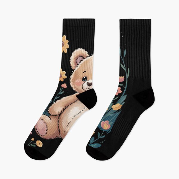 Item preview, Cute Teddy Bear With Flowers I Kids Teddy  designed and sold by InspiredFoul.