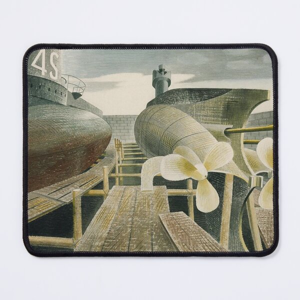 Item preview, Submarines in Dry Dock by Eric Ravillious designed and sold by tomorrowsart.