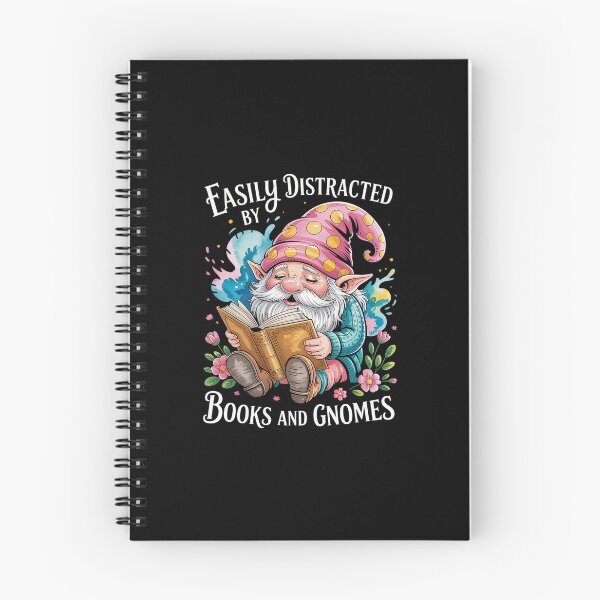 Item preview, Easily Distracted By Books And Gnomes Reading Gnome designed and sold by RayhendersonArt.