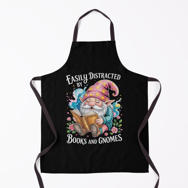 Item preview, Easily Distracted By Books And Gnomes Reading Gnome designed and sold by RayhendersonArt.