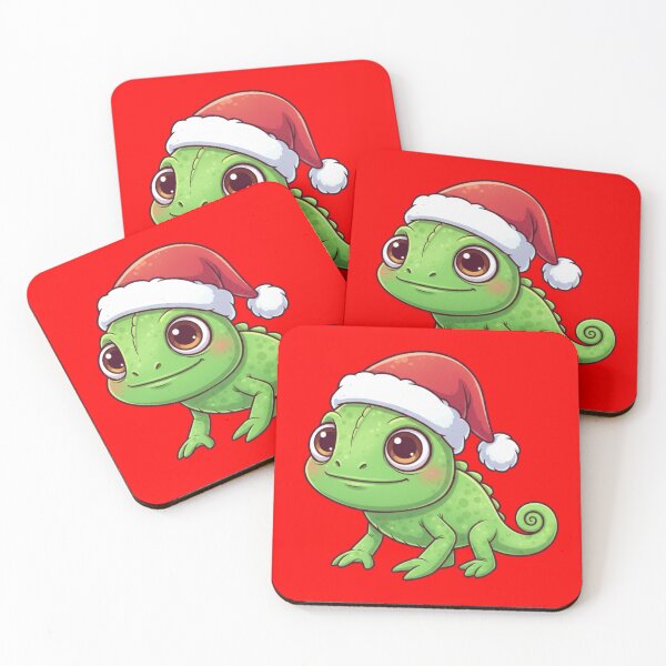 Item preview, Cute Baby Chameleon in Santa Hat designed and sold by PFS-.