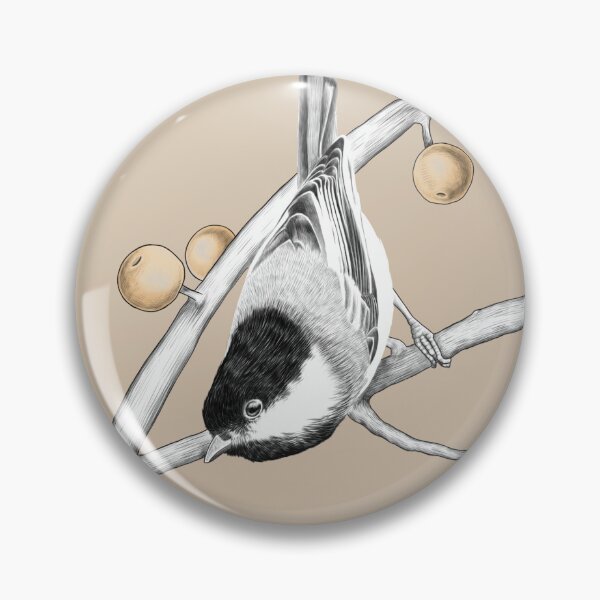 Item preview, Gentle Perch – Sand Tone Chickadee (square virsion) designed and sold by FatFoxStudio.