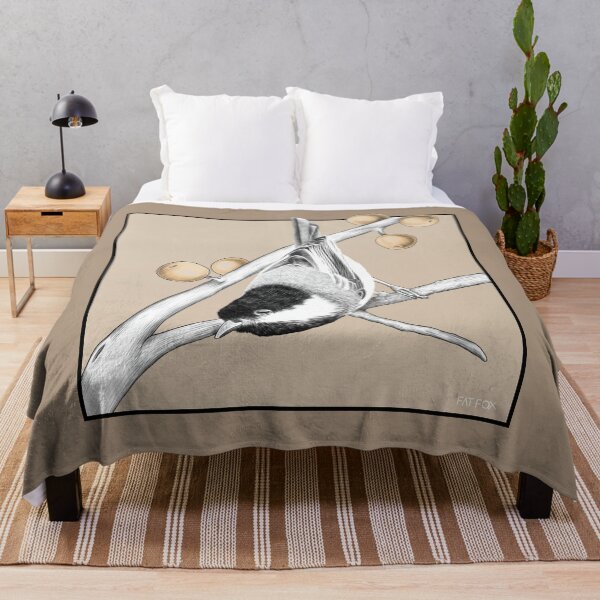 Item preview, Gentle Perch – Sand Tone Chickadee (square virsion) designed and sold by FatFoxStudio.