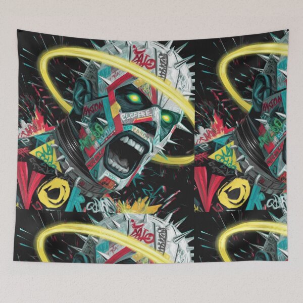 Item preview, GraffitX Chaos Oracle – Abstract Street Surreal Portrait Art designed and sold by Blackcanvas444.