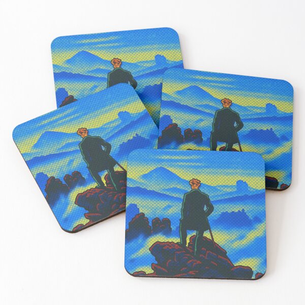 Item preview, Wanderer above the Sea of Fog - Pop Art Reimagining designed and sold by ThanksForToday.