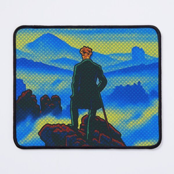Item preview, Wanderer above the Sea of Fog - Pop Art Reimagining designed and sold by ThanksForToday.