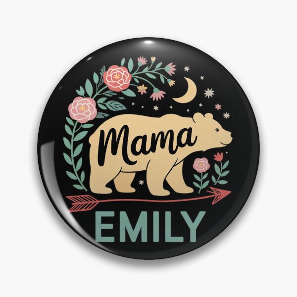 Item preview, Emily Name Floral Personalized Mama Bear  designed and sold by InspiredFoul.