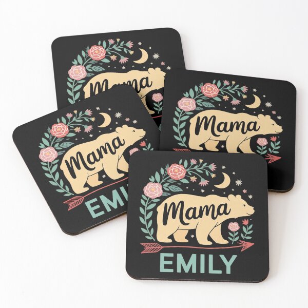 Item preview, Emily Name Floral Personalized Mama Bear  designed and sold by InspiredFoul.