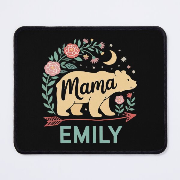 Item preview, Emily Name Floral Personalized Mama Bear designed and sold by InspiredFoul.
