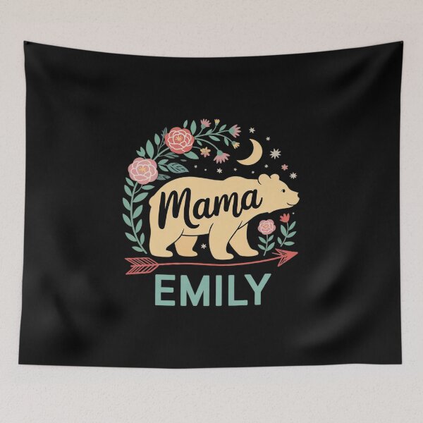 Item preview, Emily Name Floral Personalized Mama Bear  designed and sold by InspiredFoul.