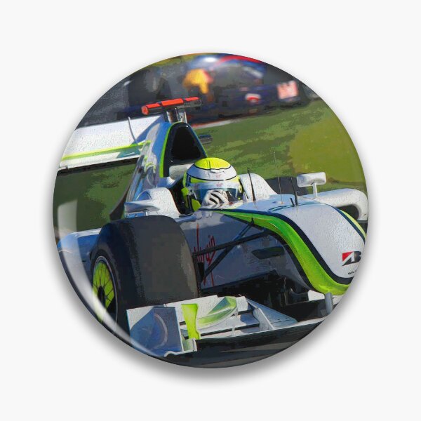 Item preview, Jenson Button racing his 2009 Brawn GP F1 race car in the lead abstract designed and sold by Rodissimus1984.