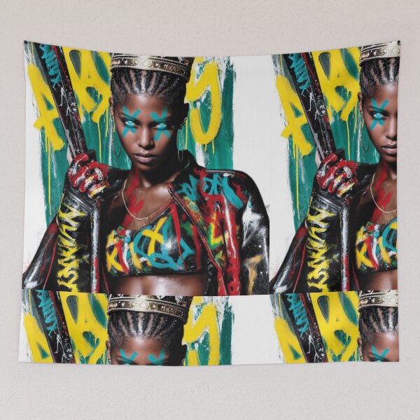 Item preview, GraffitX Chaos Oracle – Abstract Street Surreal Portrait Art designed and sold by Blackcanvas444.