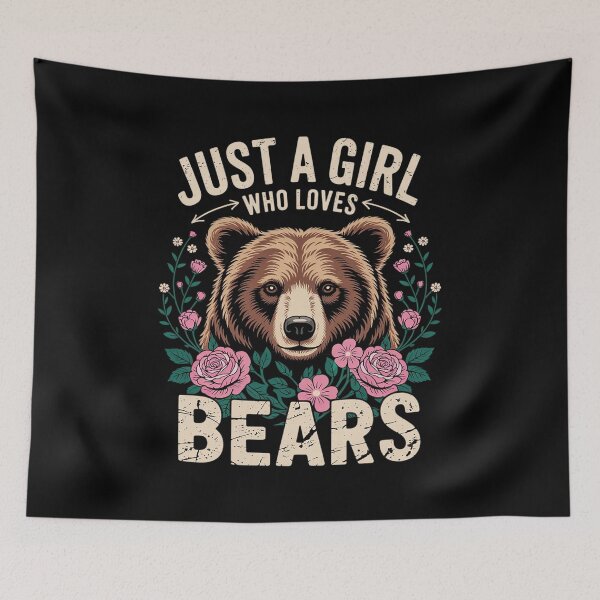 Item preview, Floral Bear Just A Girl Who Loves Bears  designed and sold by InspiredFoul.