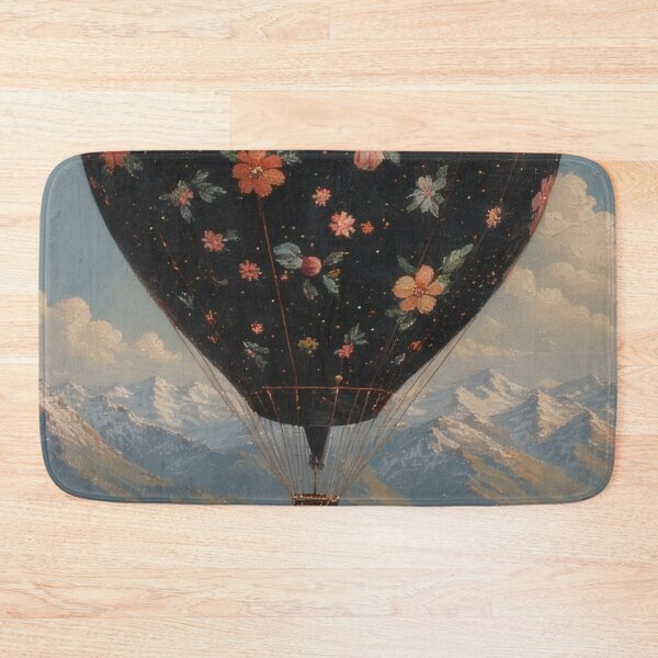 Item preview, Flower balloon over mountain landscape designed and sold by Mianku | Für das Leben.