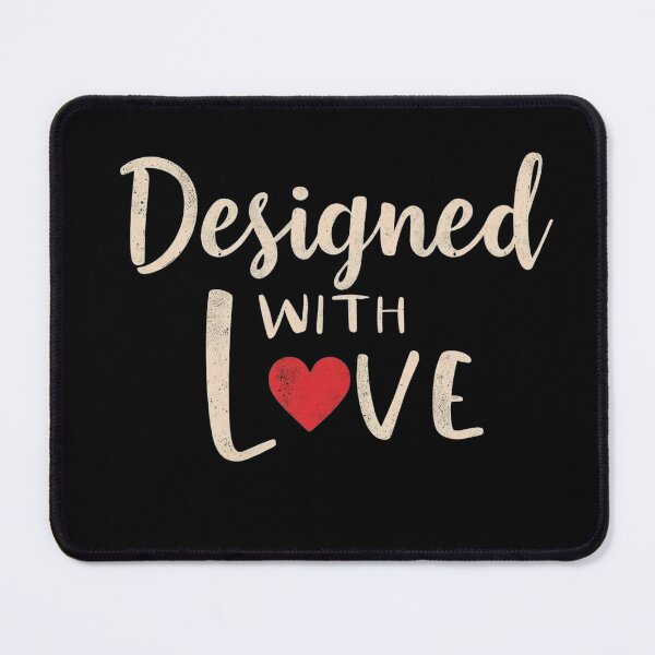 Item preview, Designed with Love Minimalist Heart T-Shirt | Sweet Love and Romance Typography Gift designed and sold by Bada-stickers.