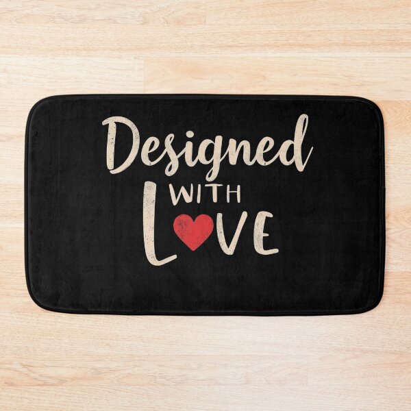 Item preview, Designed with Love Minimalist Heart T-Shirt | Sweet Love and Romance Typography Gift designed and sold by Bada-stickers.