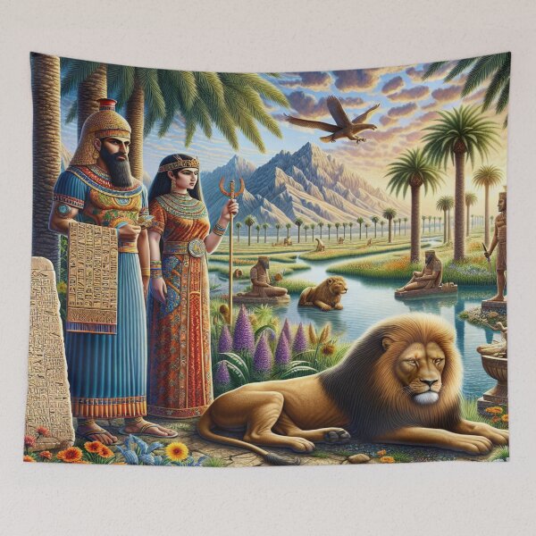 Item preview, Lion of Babylon, cuneiform tablets, Mesopotamia designed and sold by Redbdon.
