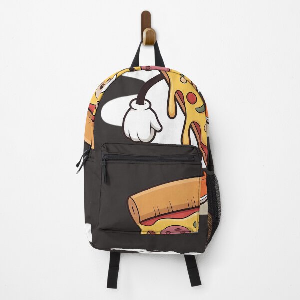 Item preview, Cheerful Cartoon Pizza Slice Character designed and sold by TeeVibeHaus.