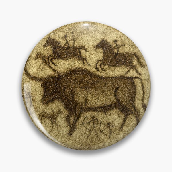 Item preview, Cave Painting Art – Bisons and Bowmen designed and sold by EdgyEdgeArt.