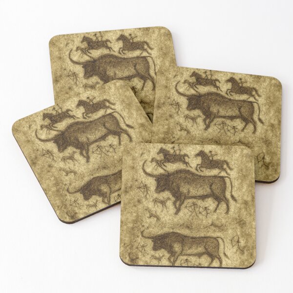 Item preview, Cave Painting Art – Bisons and Bowmen designed and sold by EdgyEdgeArt.