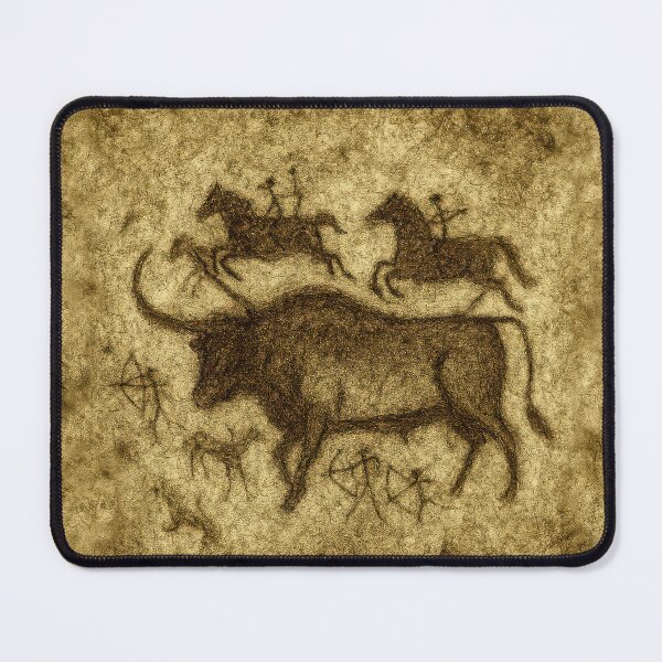 Item preview, Cave Painting Art – Bisons and Bowmen designed and sold by EdgyEdgeArt.