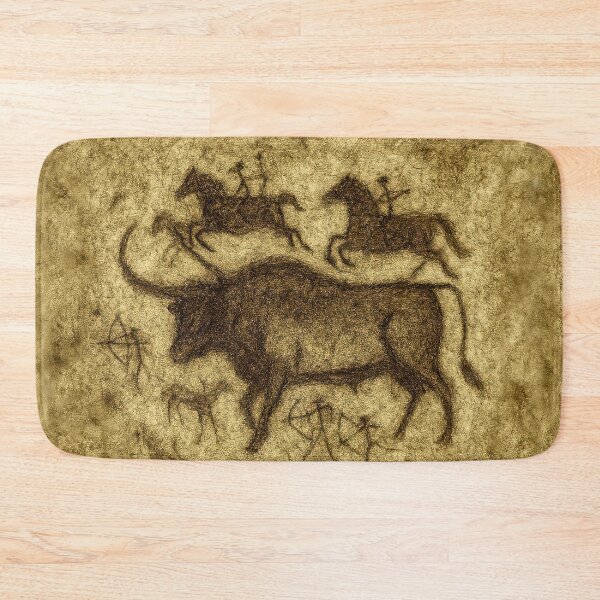 Item preview, Cave Painting Art – Bisons and Bowmen designed and sold by EdgyEdgeArt.