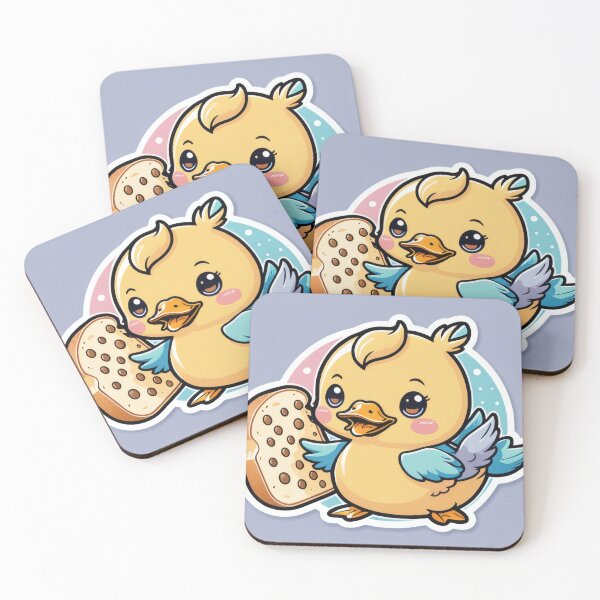 Item preview, Kawaii Bread Duck – Cute Duck with Toast designed and sold by Visualynx.