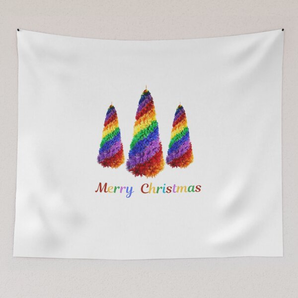 Item preview, Rainbow  Christmas Tree  Merry Christmas | Colorful Christmas tree Merry Christmas designed and sold by Brewgoodness.