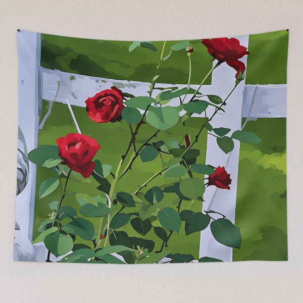 Item preview, Climbing Dublin Bay Rose designed and sold by tomorrowsart.
